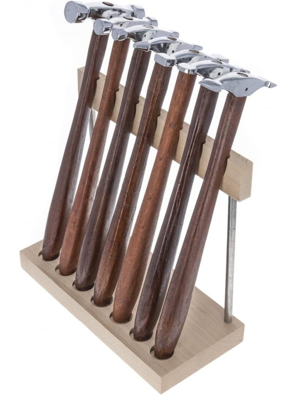 7pc Double-Ended Jewelers Hammer Set with Stand | Artisan Jewelry Tools for